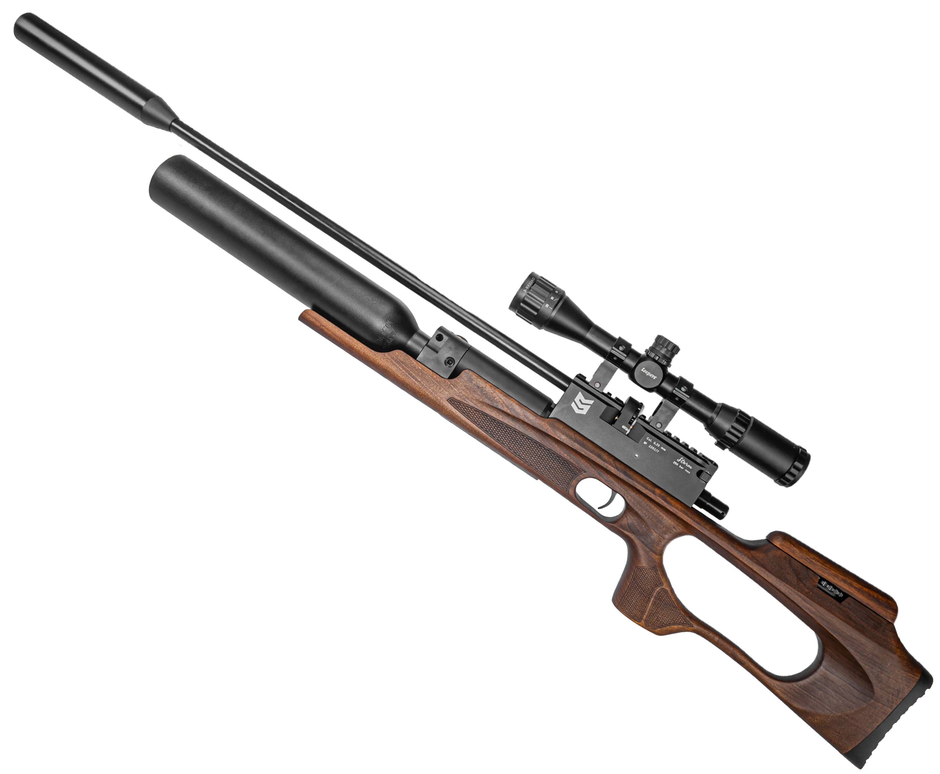 Пневматическая винтовка Storm Titan Sport 6.35 мм (редуктор, РСР, 620 мм, полнотел, колба)