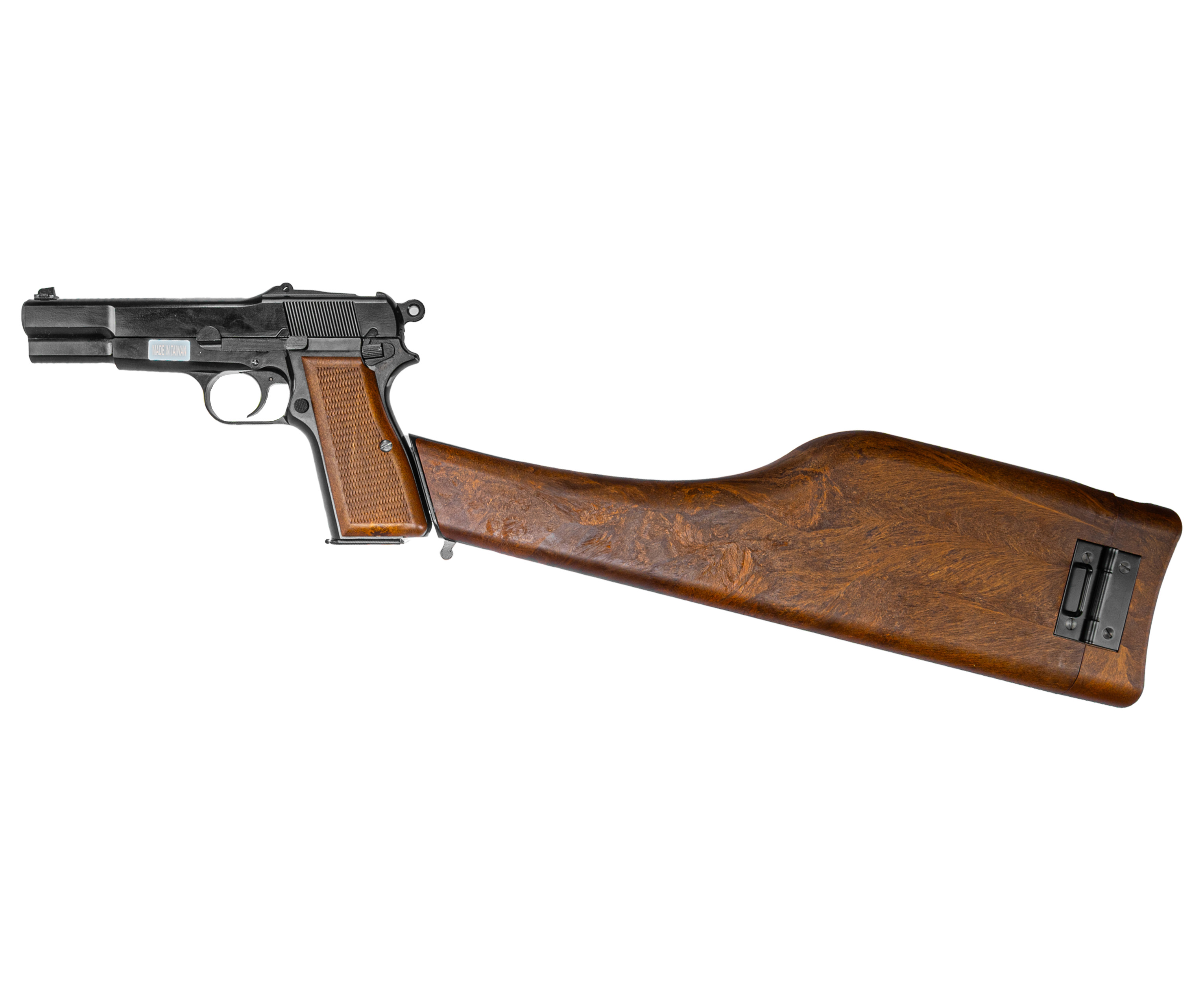 Уценка Страйкбольный пистолет WE Browning Hi-Power (кобура-приклад, WE-B005)