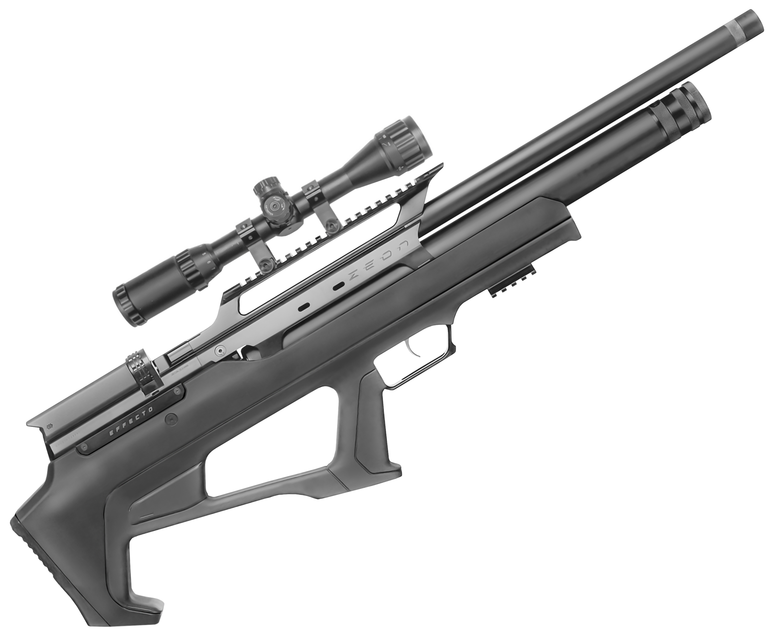 Пневматическая винтовка Huglu Effecto Zeon Black 6.35 мм (Lothar Walther, черный, кейс)