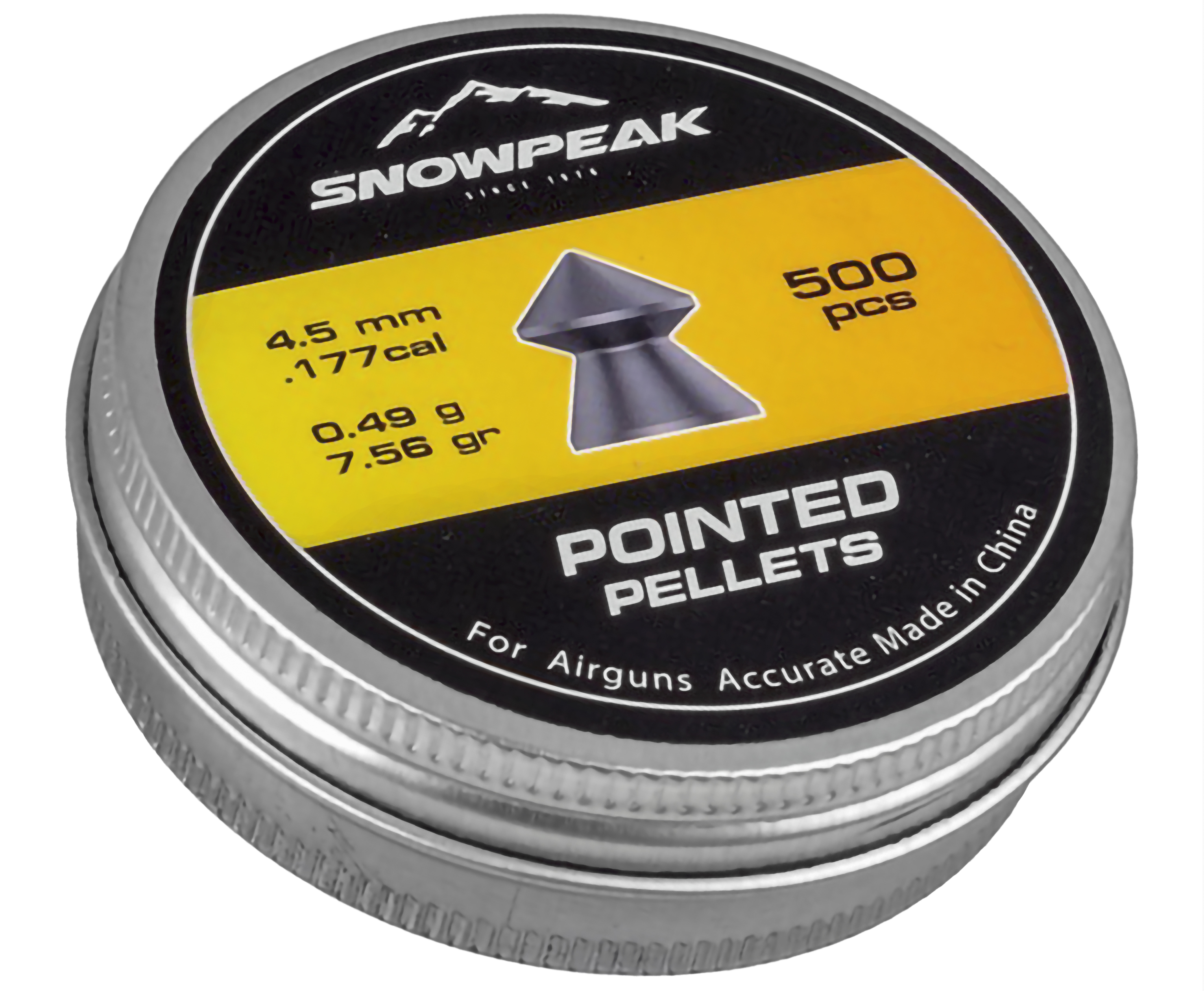 Пули пневматические Snowpeak Pointed 4.5 мм (500 шт, 0.49 грамма)