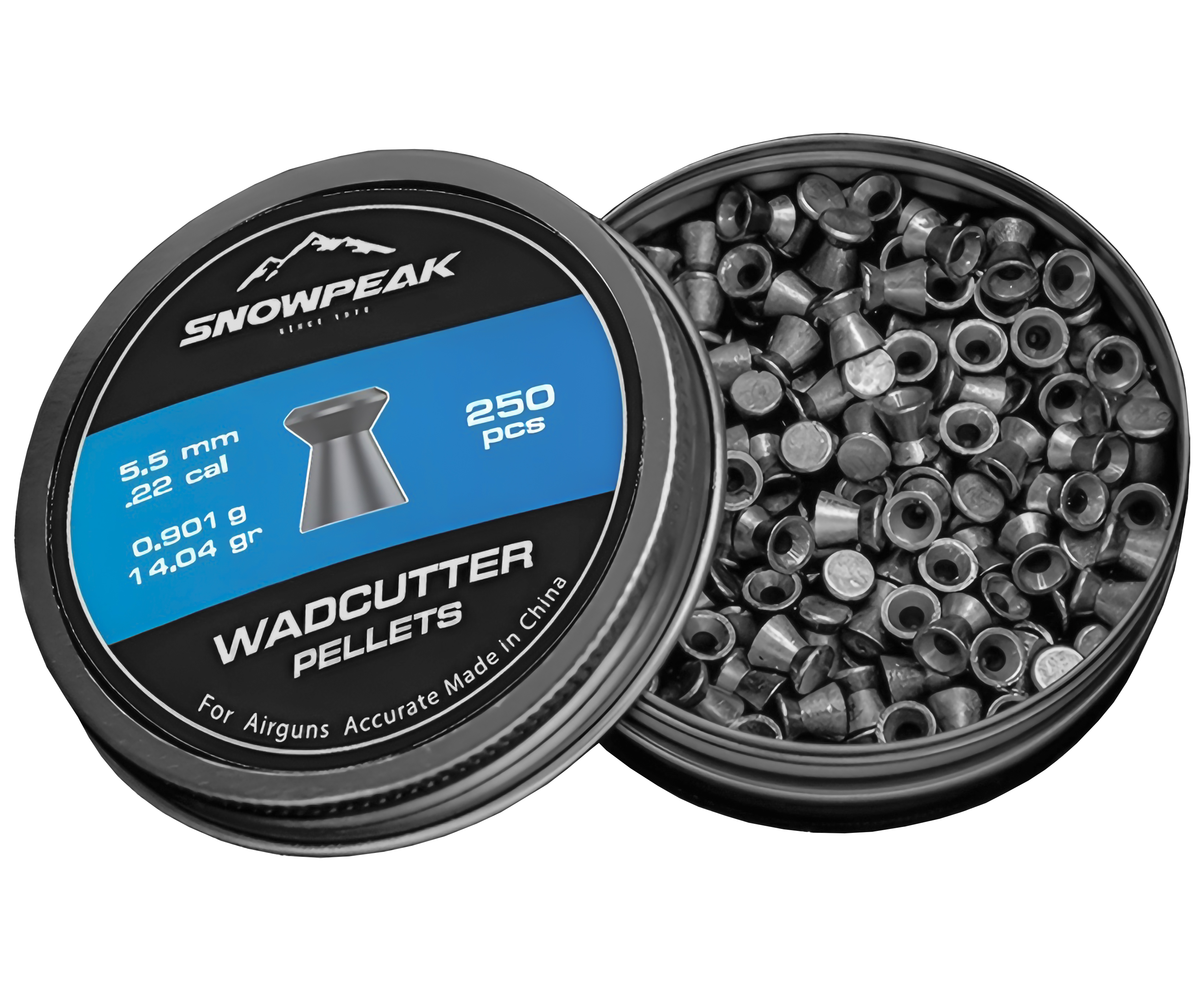 Пули пневматические Snowpeak Flat 5.5 мм (250 шт, 0.901 грамма)