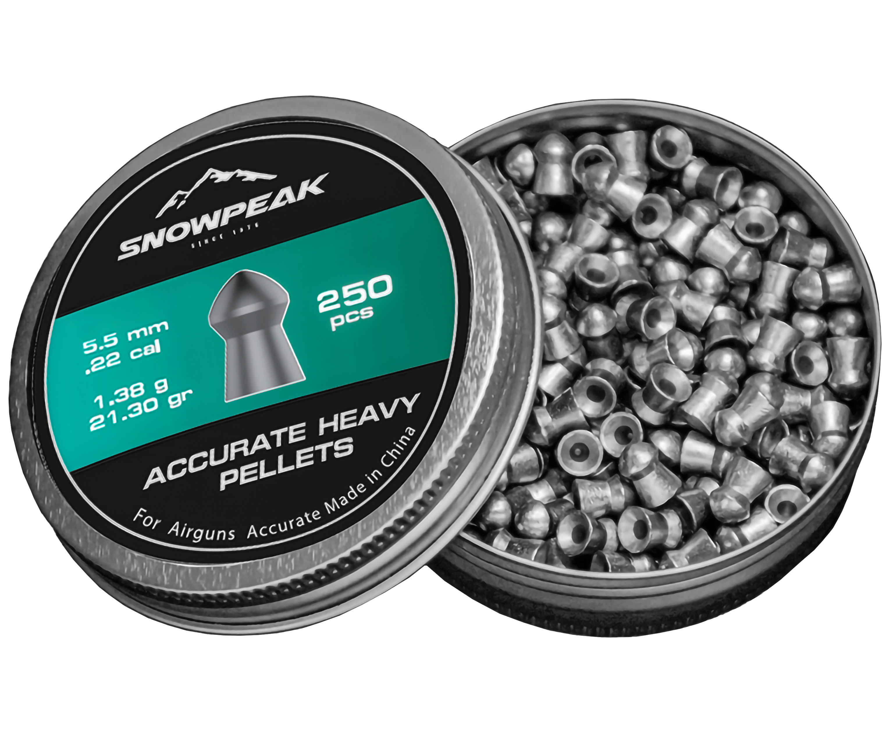 Пули пневматические Snowpeak Accuracy Round 5.5 мм (250 шт, 1.38 г)