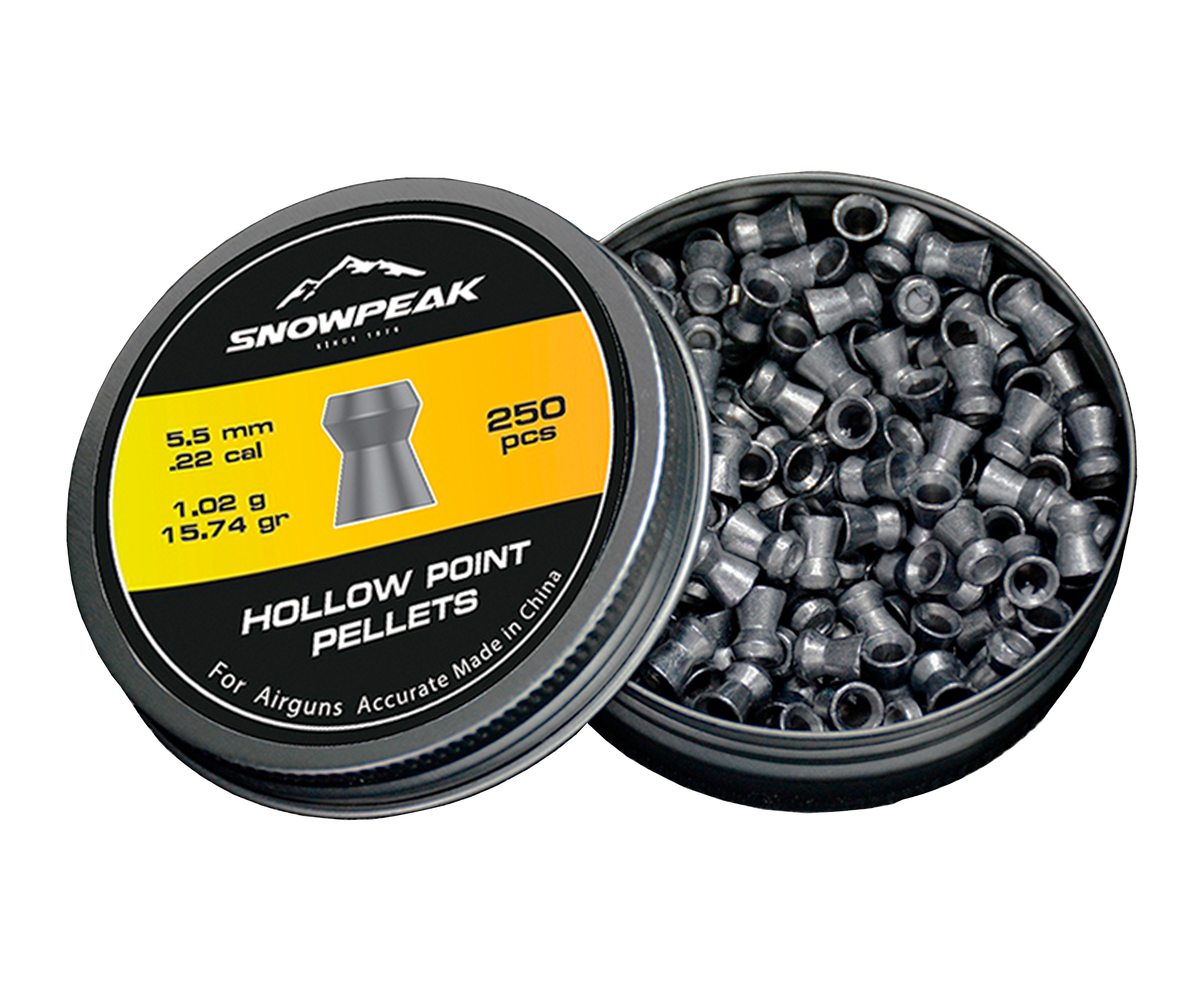 Пули пневматические Snowpeak Hollow Point 5.5 мм (250 шт, 1.02 грамм)