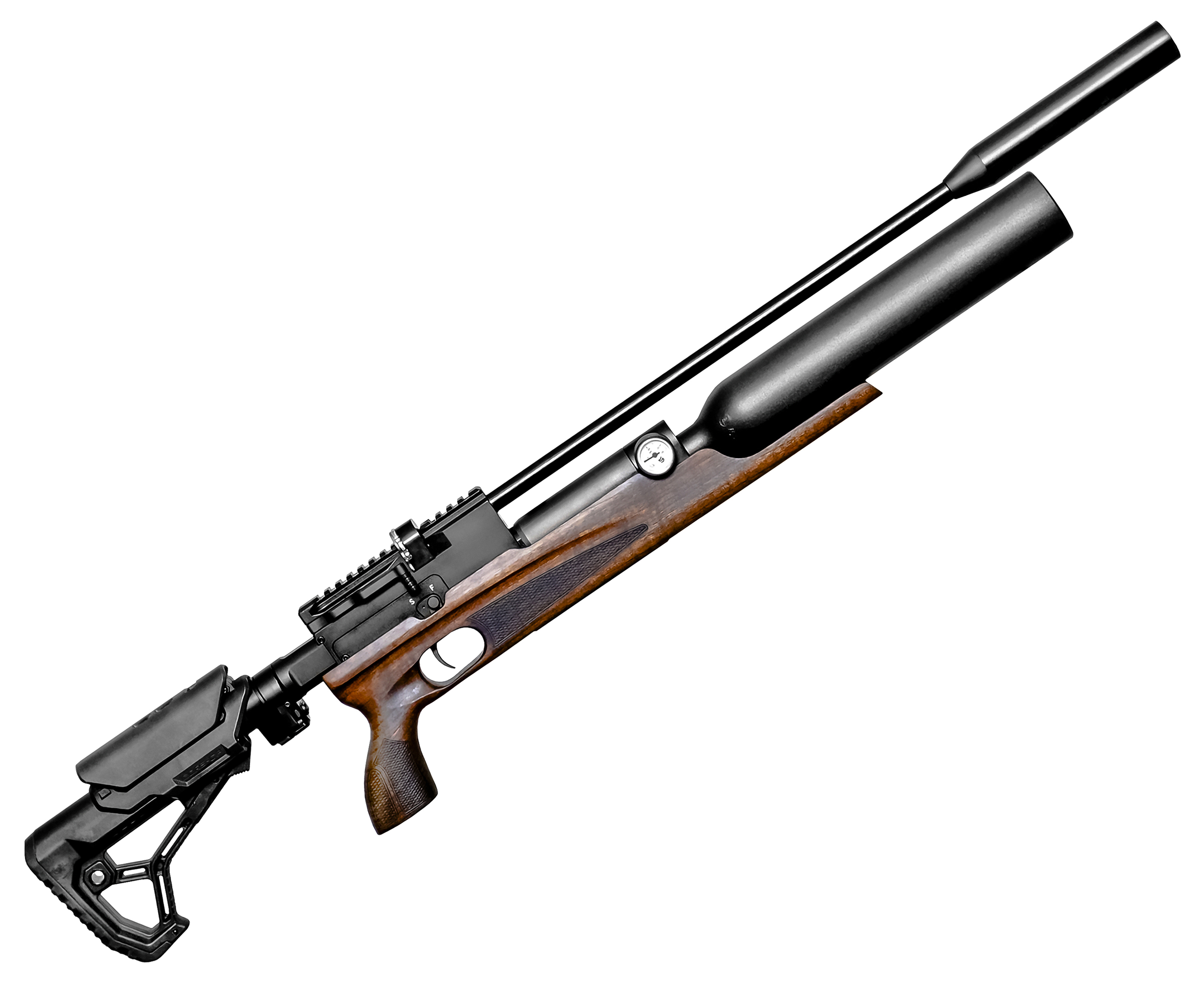 Пневматическая винтовка Storm Titan Magnum FS 5.5 мм (PCP, под полнотел, 470 мм, колба, складной приклад)