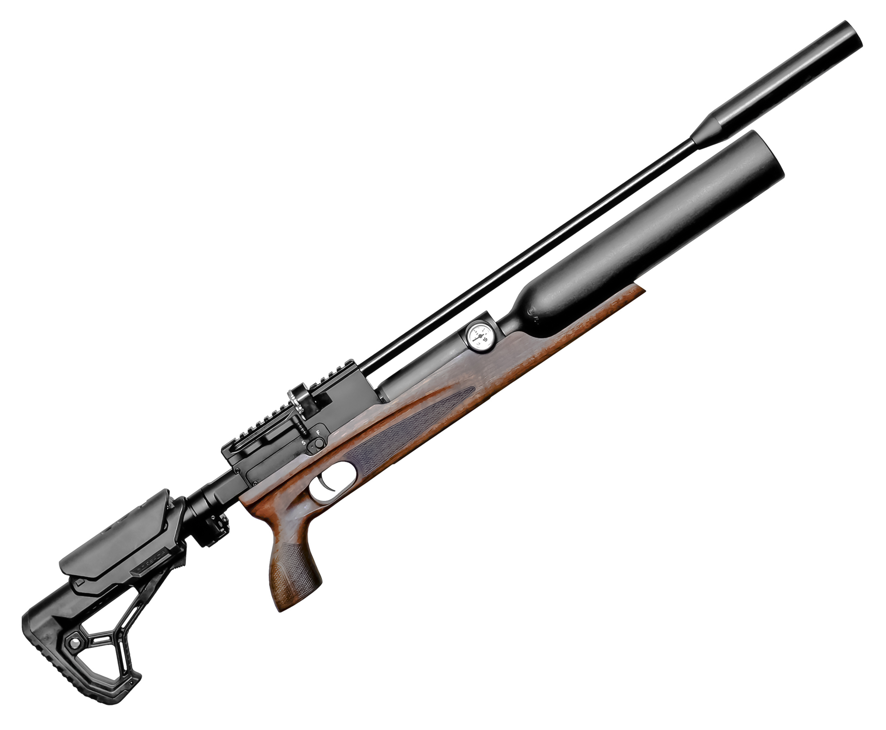 Пневматическая винтовка Storm Titan Magnum FS 6.35 мм (PCP, под полнотел, 470 мм, колба, складной приклад)