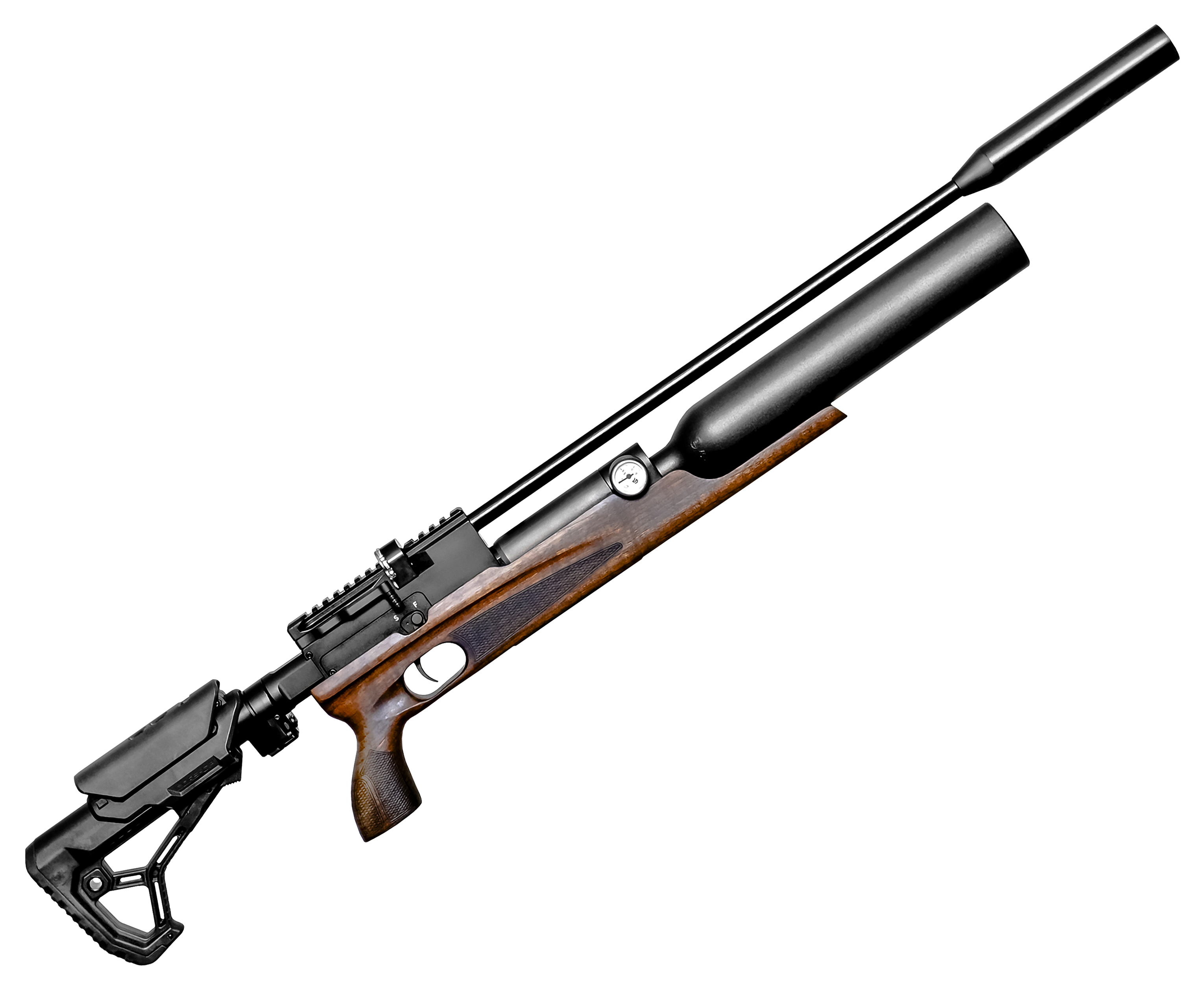 Пневматическая винтовка Storm Titan Magnum FS 5.5 мм (PCP, под полнотел, 550 мм, колба, складной приклад)