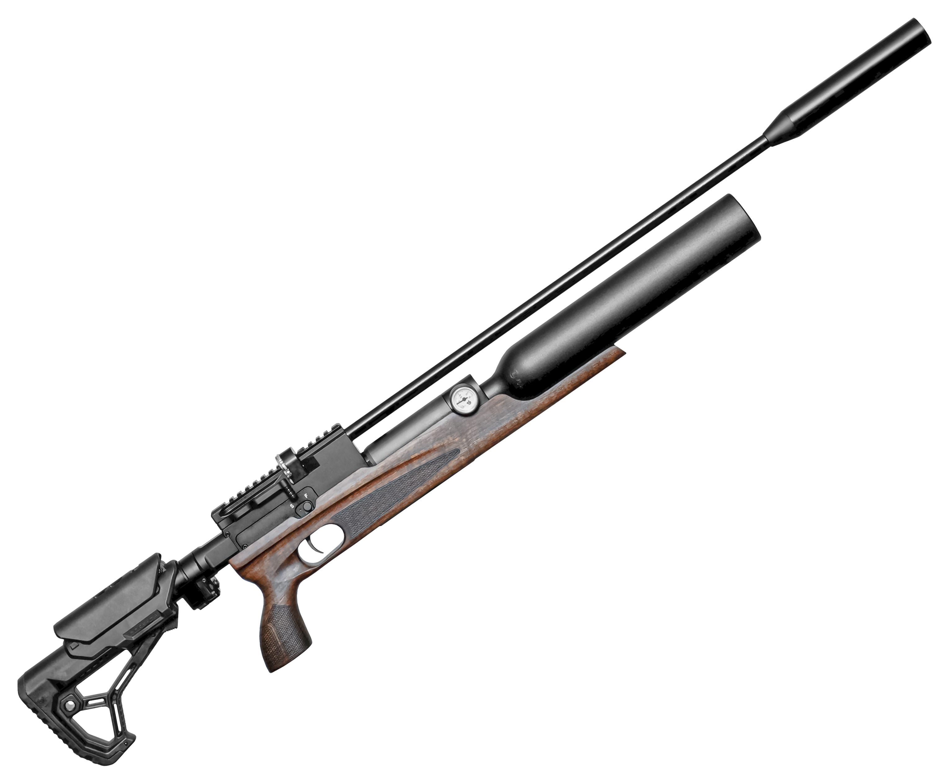 Пневматическая винтовка Storm Titan Magnum FS 6.35 мм (PCP, под полнотел, 620 мм, колба, складной приклад)