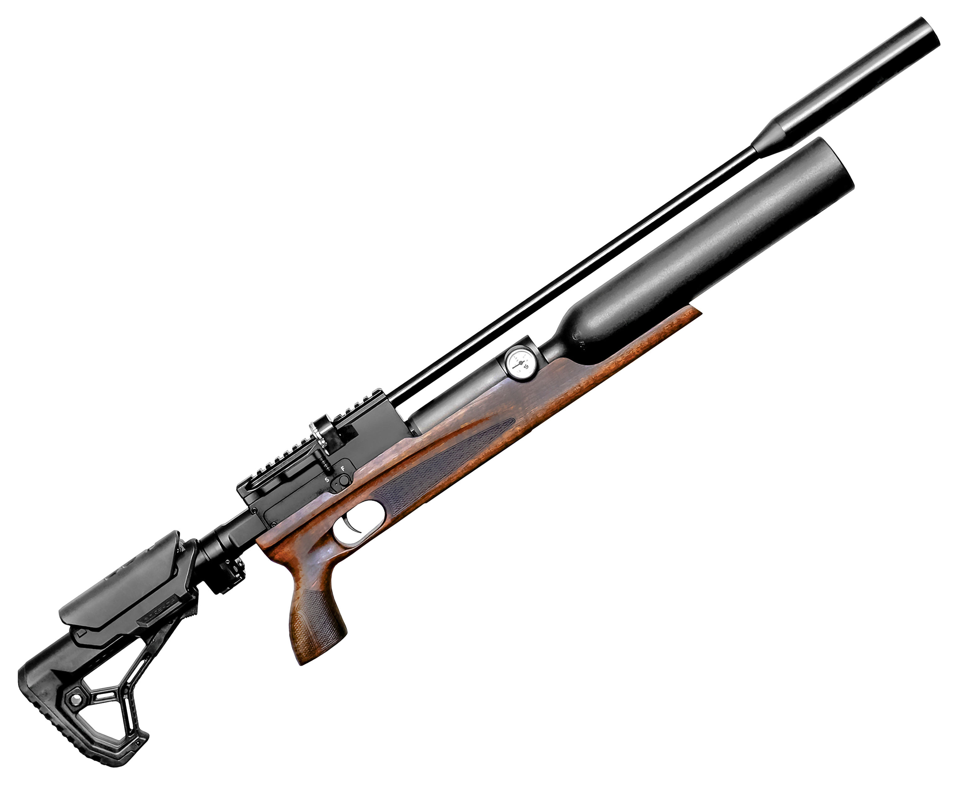 Пневматическая винтовка Storm Titan Sport FS 5.5 мм (PCP, под полнотел, 470 мм, колба, складной приклад)