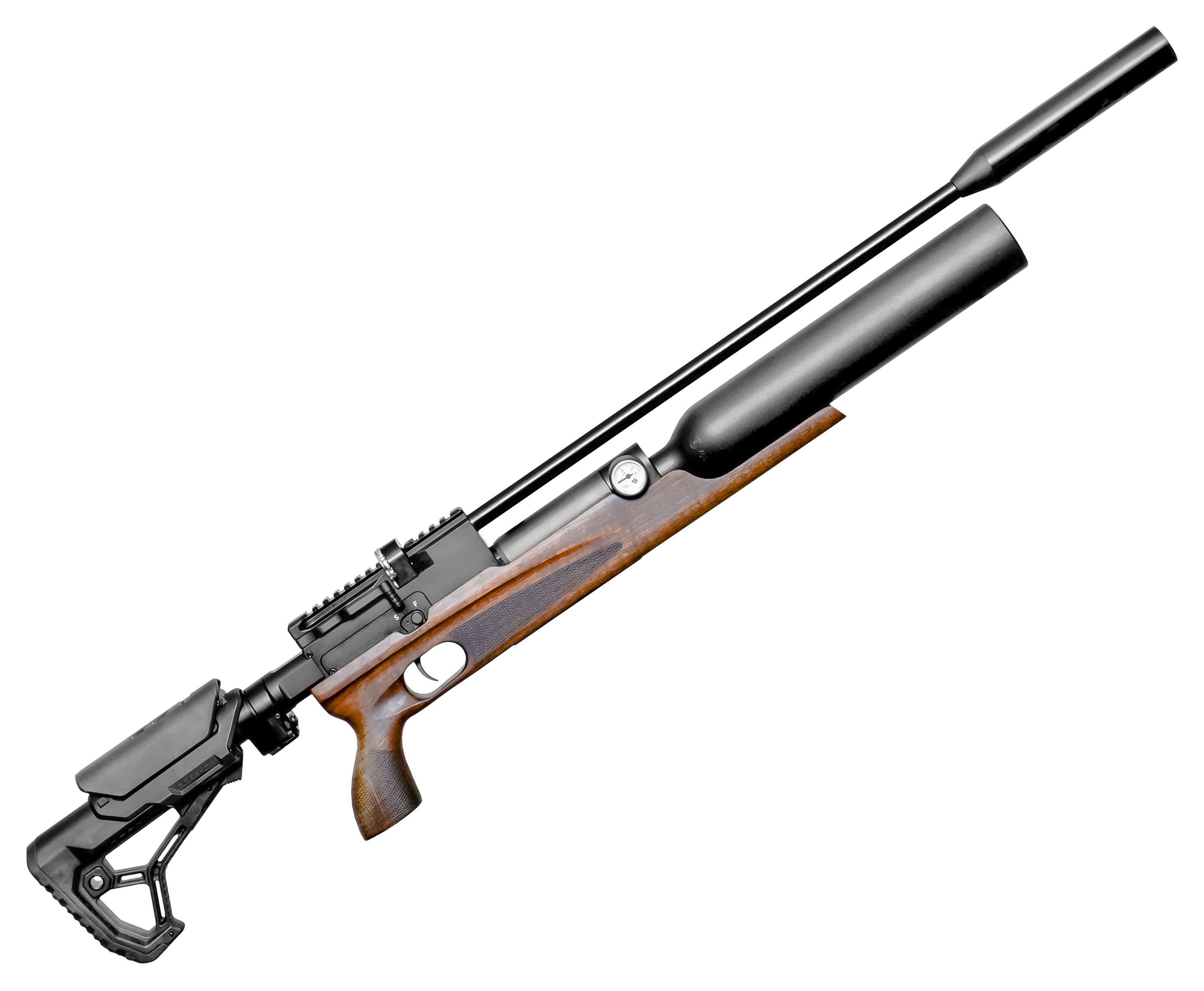 Пневматическая винтовка Storm Titan Sport FS 5.5 мм (PCP, под полнотел, 550 мм, колба, складной приклад)