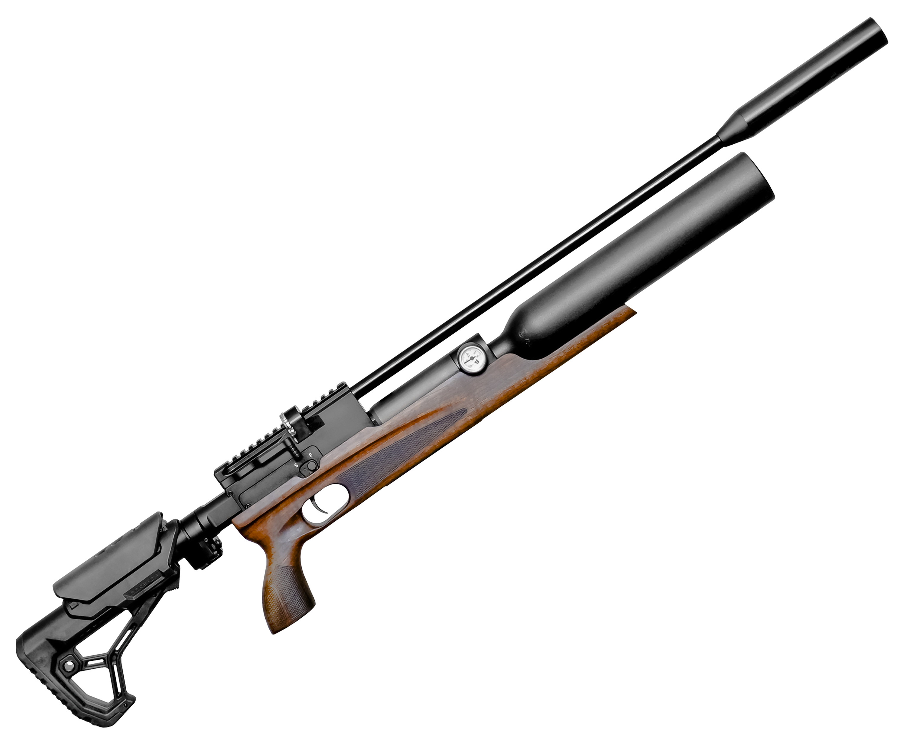 Пневматическая винтовка Storm Titan Sport FS 6.35 мм (PCP, под полнотел, 550 мм, колба, складной приклад)