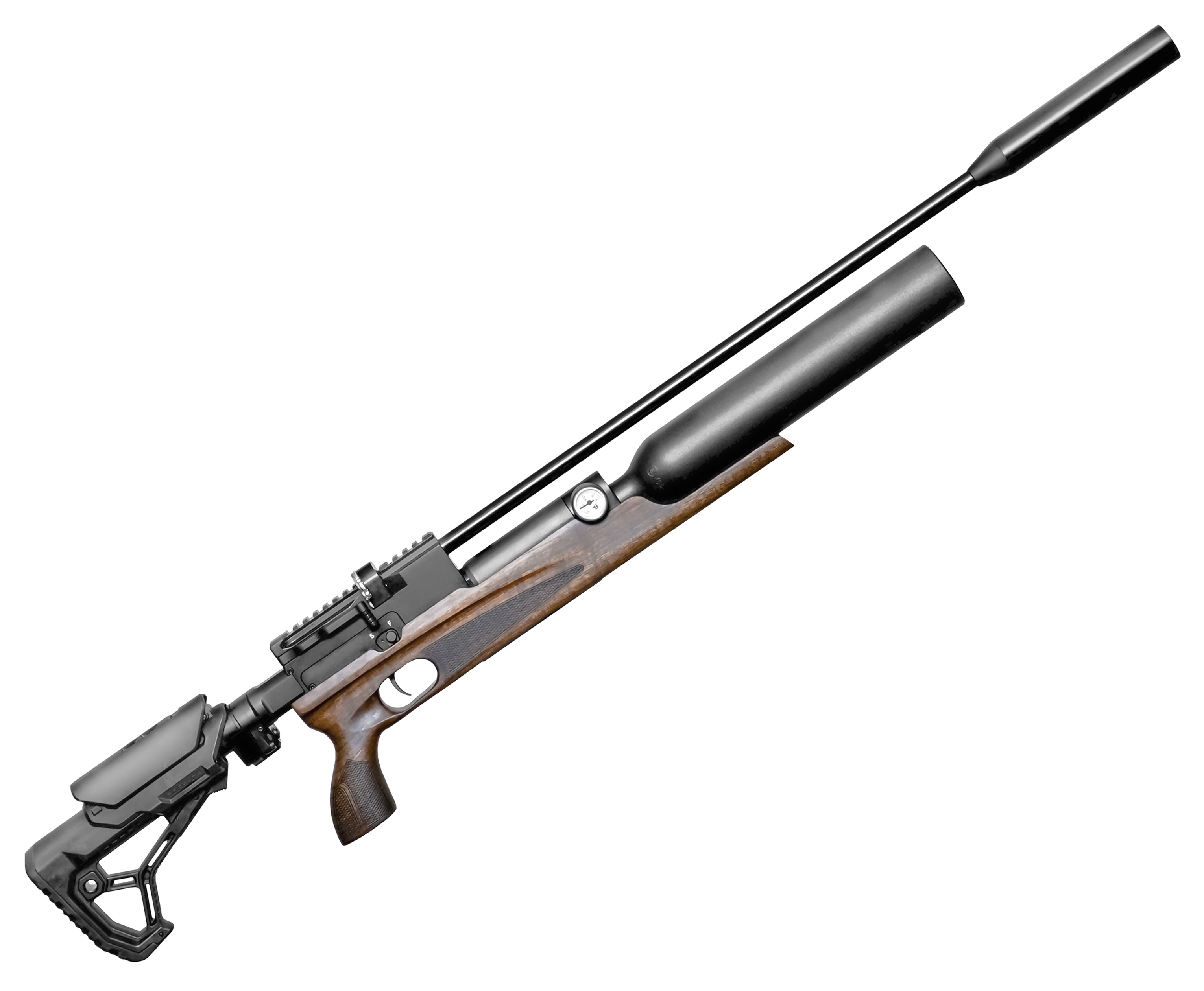 Пневматическая винтовка Storm Titan Sport FS 5.5 мм (PCP, под полнотел, 620 мм, колба, складной приклад)