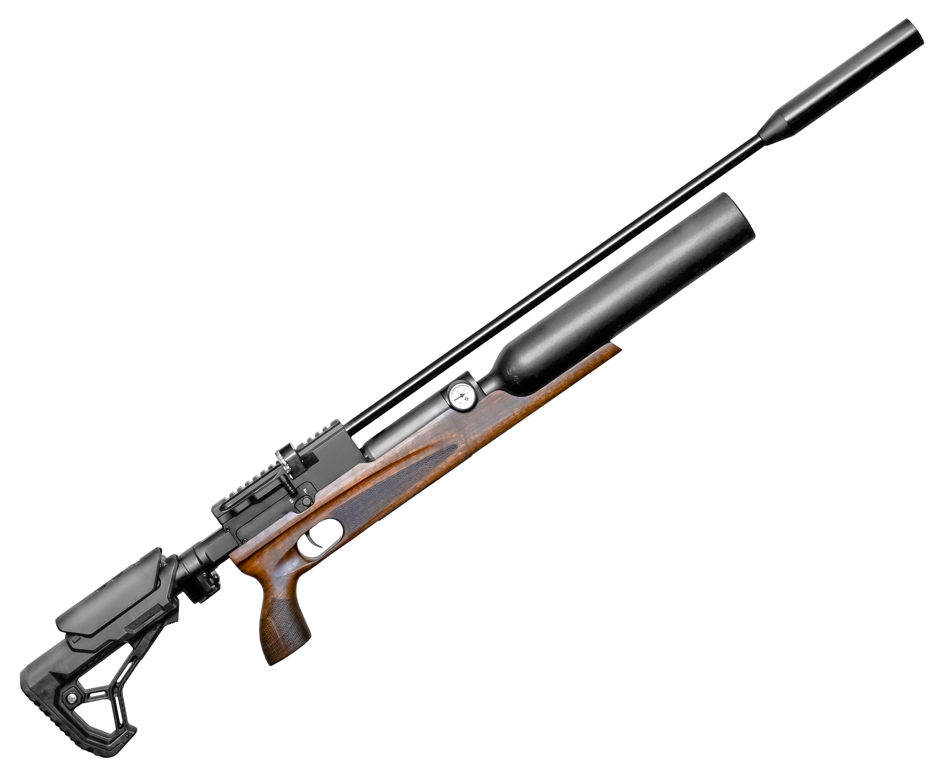 Пневматическая винтовка Storm Titan Sport FS 6.35 мм (PCP, под полнотел, 620 мм, колба, складной приклад)