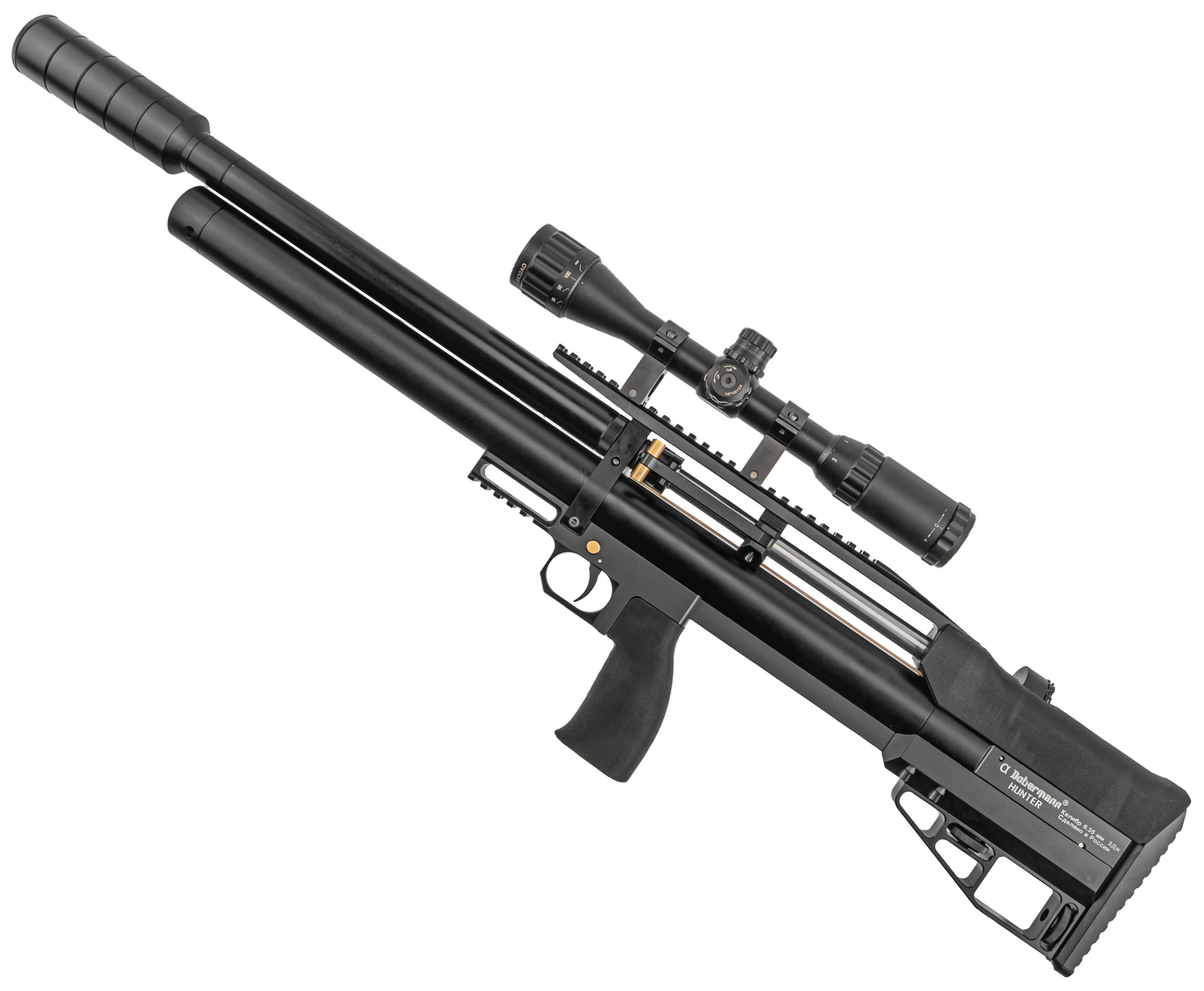 Пневматическая винтовка Dobermann Alfa Hunter 6.35 мм (600 мм, полигонал, прямоток, прямая рукоять)