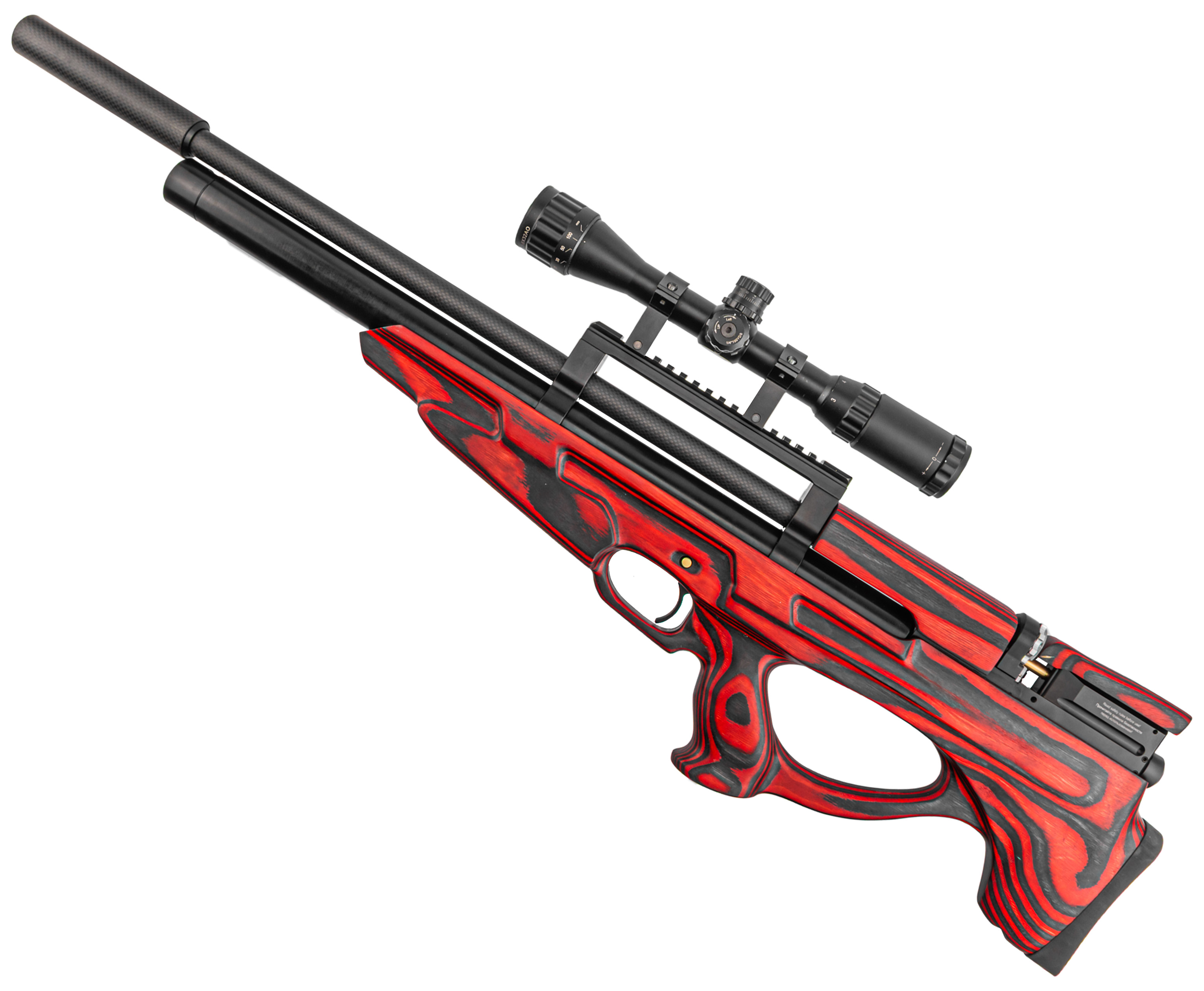 Пневматическая винтовка Ataman Bull-Pup M20SD 648 L9 6.35 мм (ламинат, красный, редуктор, под полнотел)
