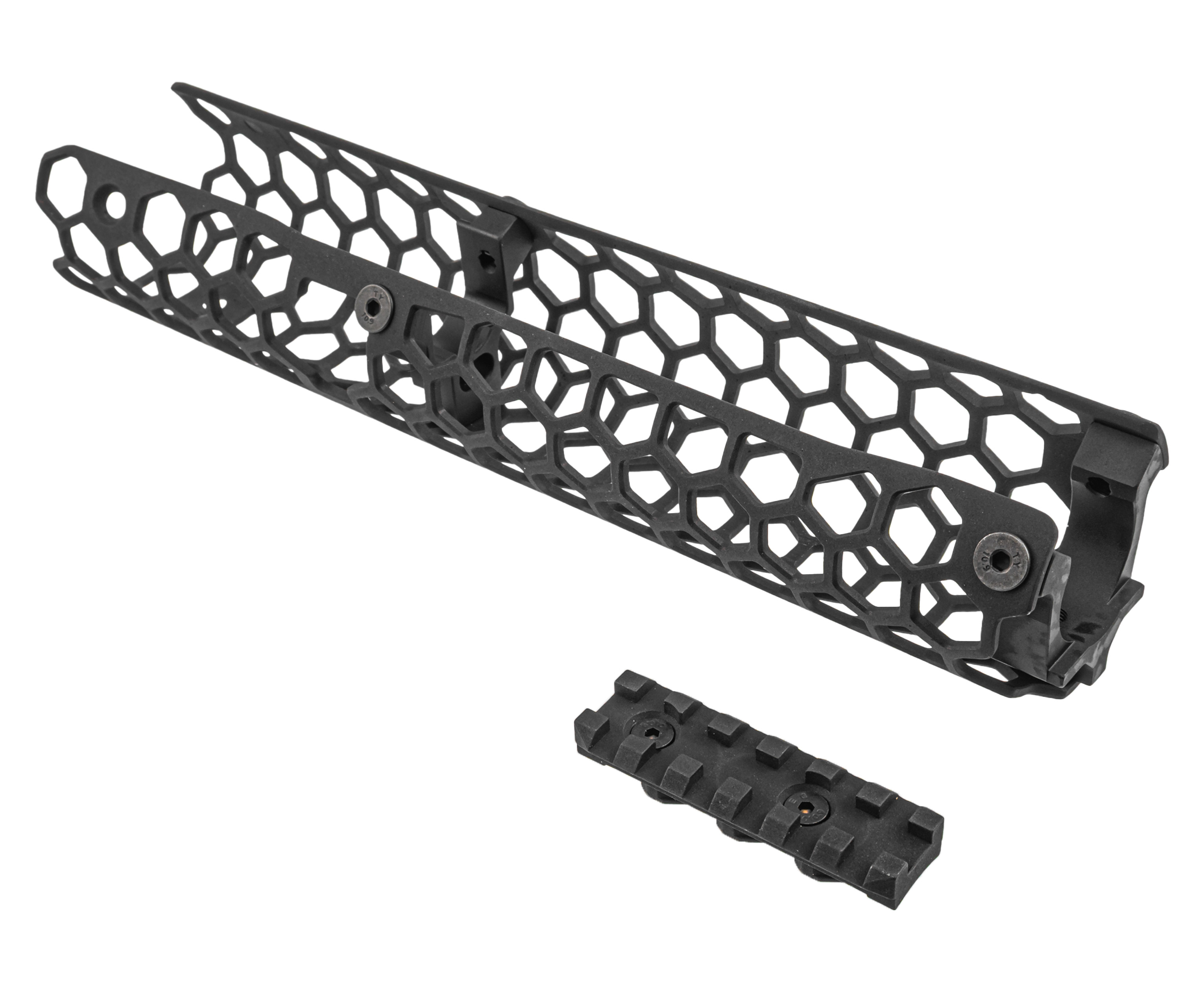 Тактическое цевье Гексагон для Витязь ПП-19-01 (Сайга-9, TR9, 285 мм, алюминий)