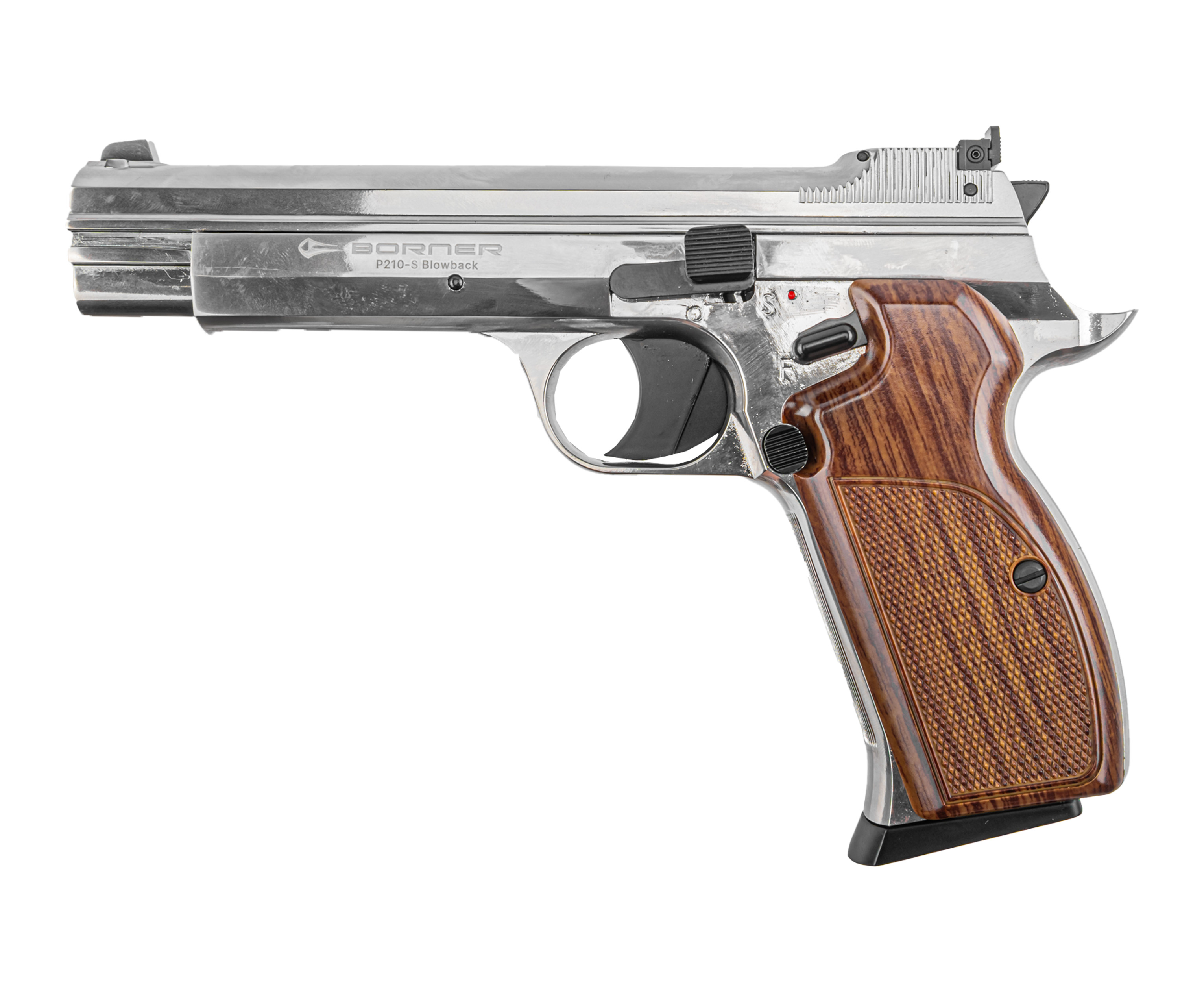 Пневматический пистолет Borner P210-S 4.5 мм (silver, CO2, Blowback)