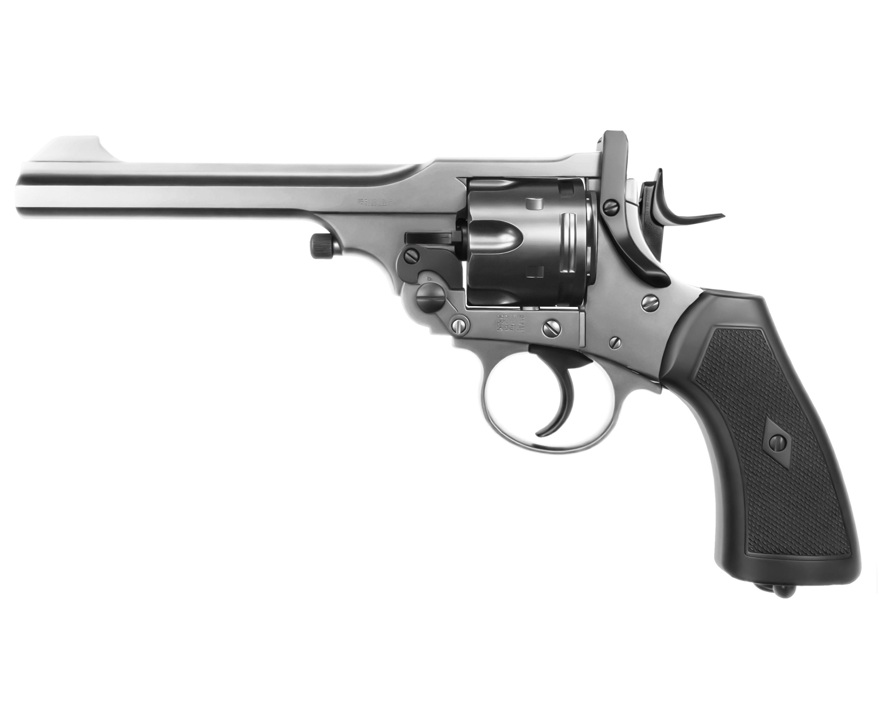 Пневматический револьвер Borner WS 4.5 мм (Webley Scott, silver, пулевой)