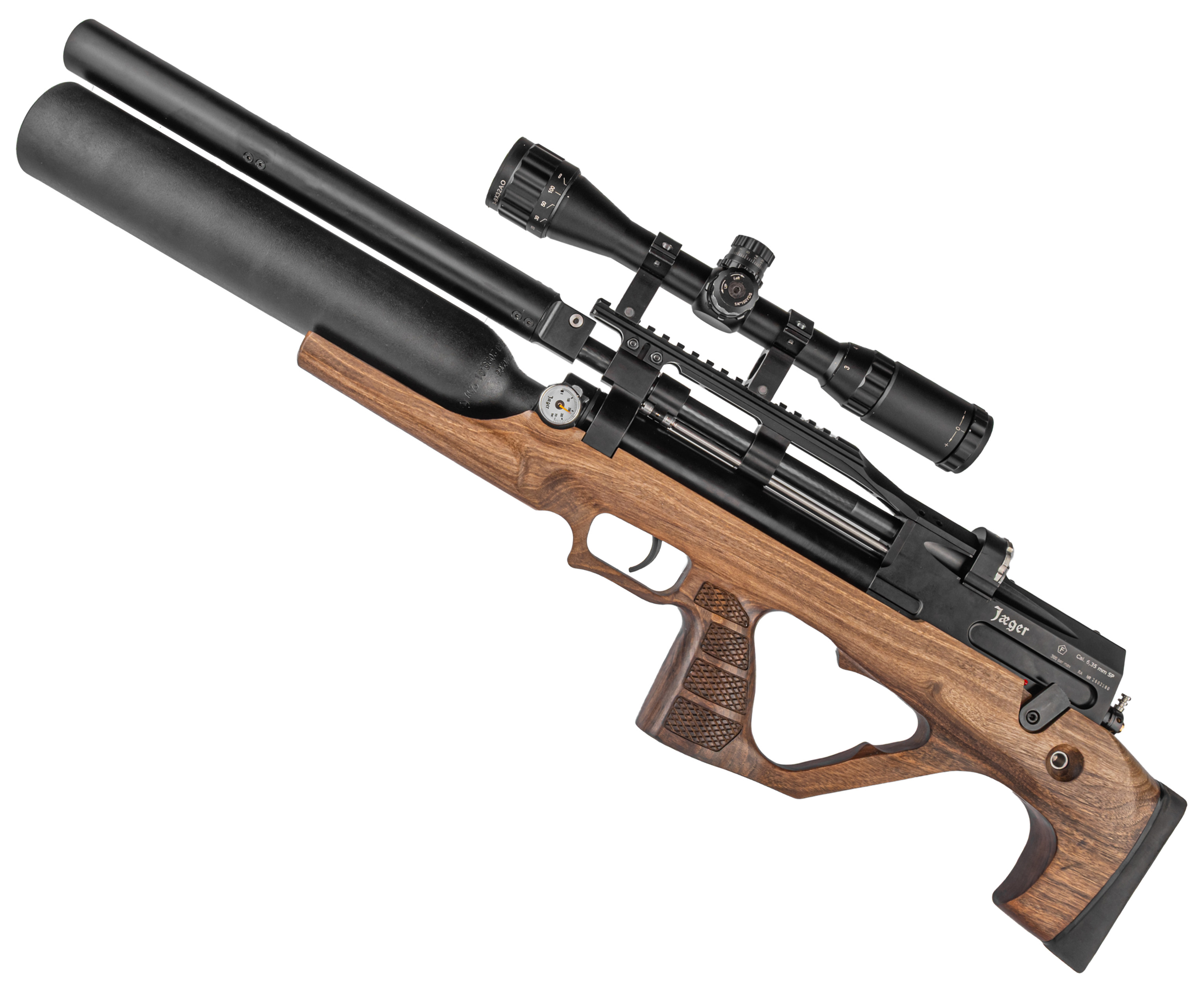 Пневматическая винтовка Jaeger SP BullPup 6.35 мм (470 мм, передний взвод, AP, колба, F316S/AP/B)