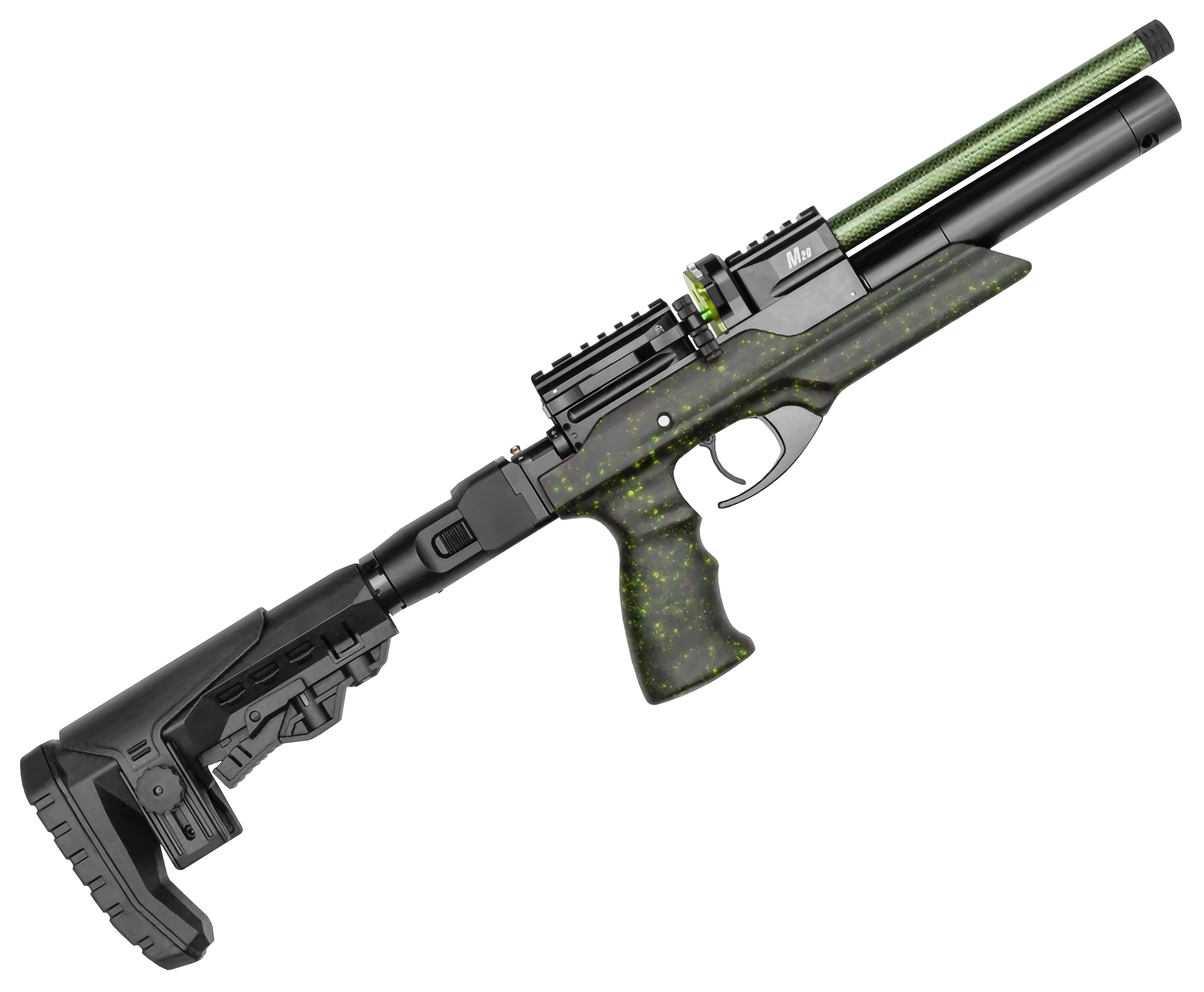 Пневматический пистолет Ataman M20SD.NG.644 Pocket Gun 6.35 мм (приклад, полнотел, бук, зеленый)
