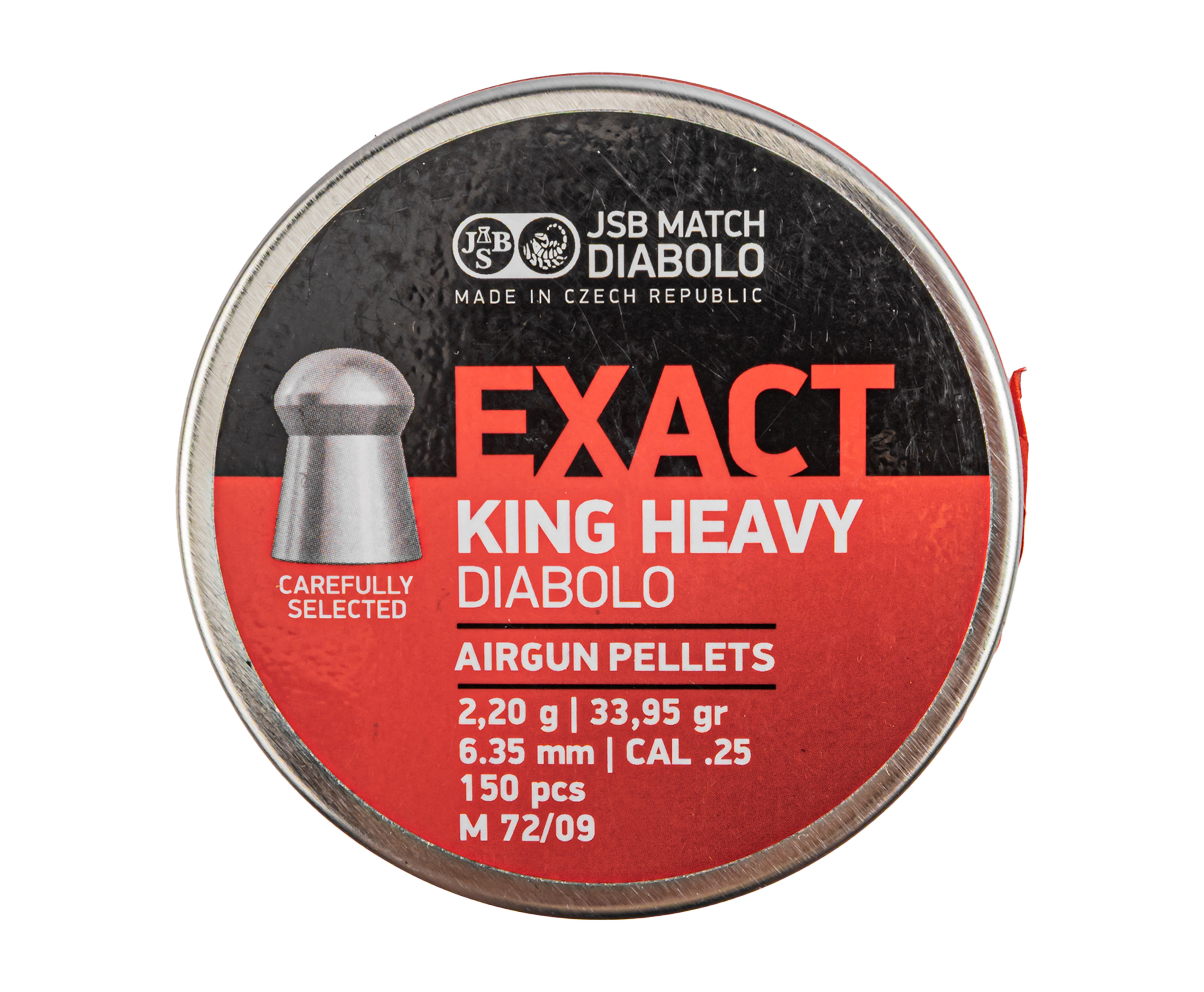 Пули пневматические JSB Exact King Heavy 6.35 мм (2.2 г, 150 шт)