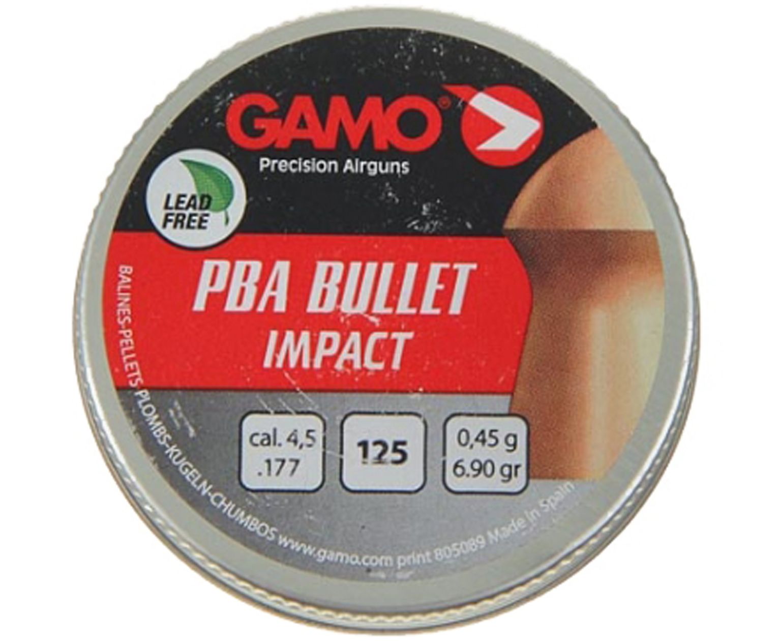 Пули пневматические Gamo PBA Bullet 4.5 мм (125 шт, 0.45 г)
