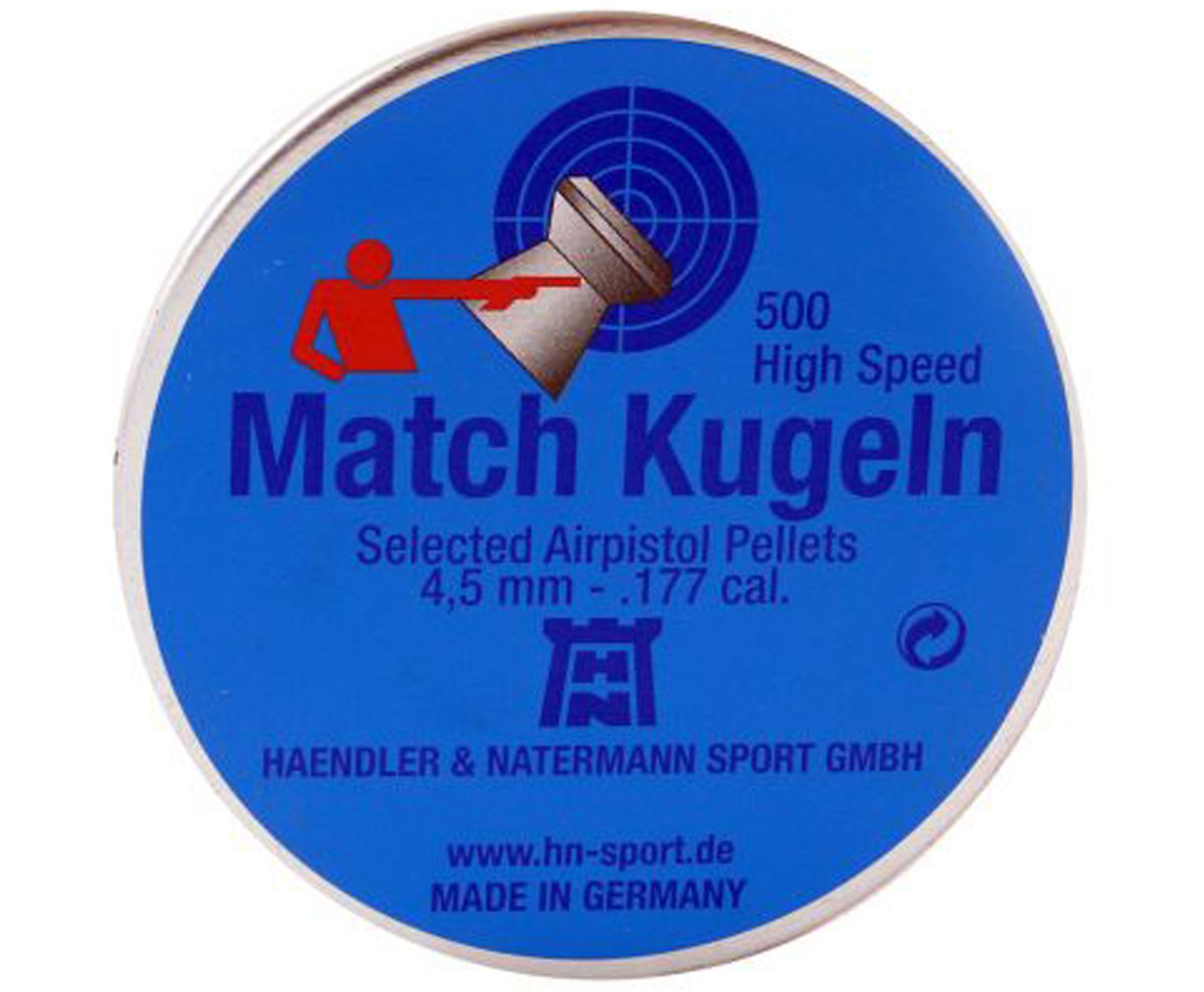 Пули пневматические H&N Match Kugeln 4.5 мм (500 шт, 0.45 г)