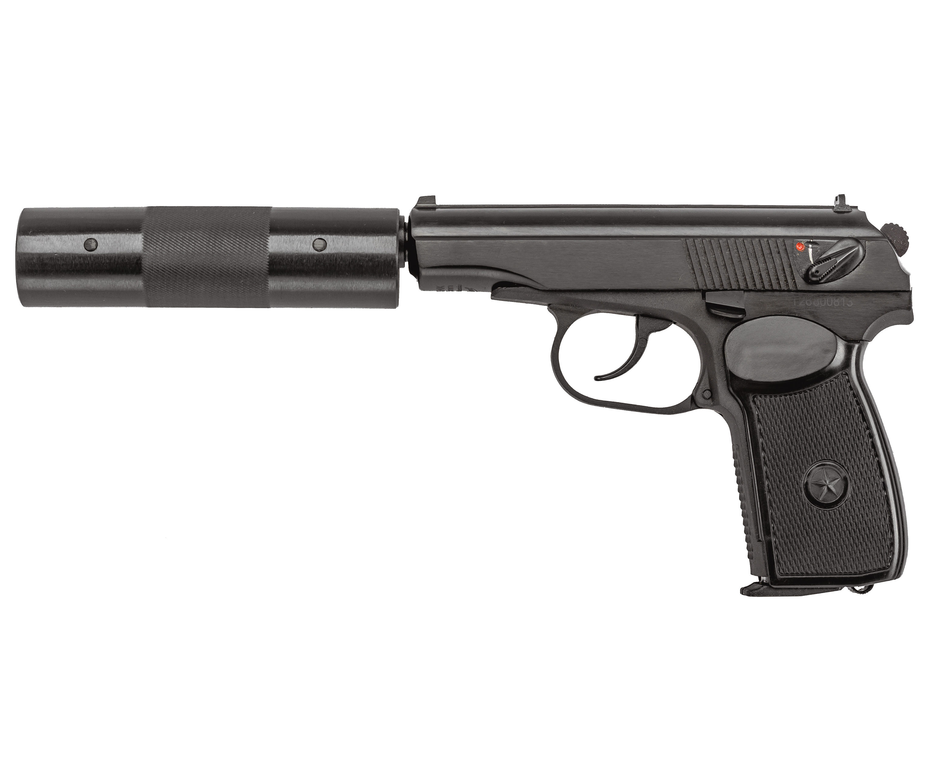 Пневматический пистолет Baikal МР-654К-22 4.5 мм (с фальшглушителем, ПМ)