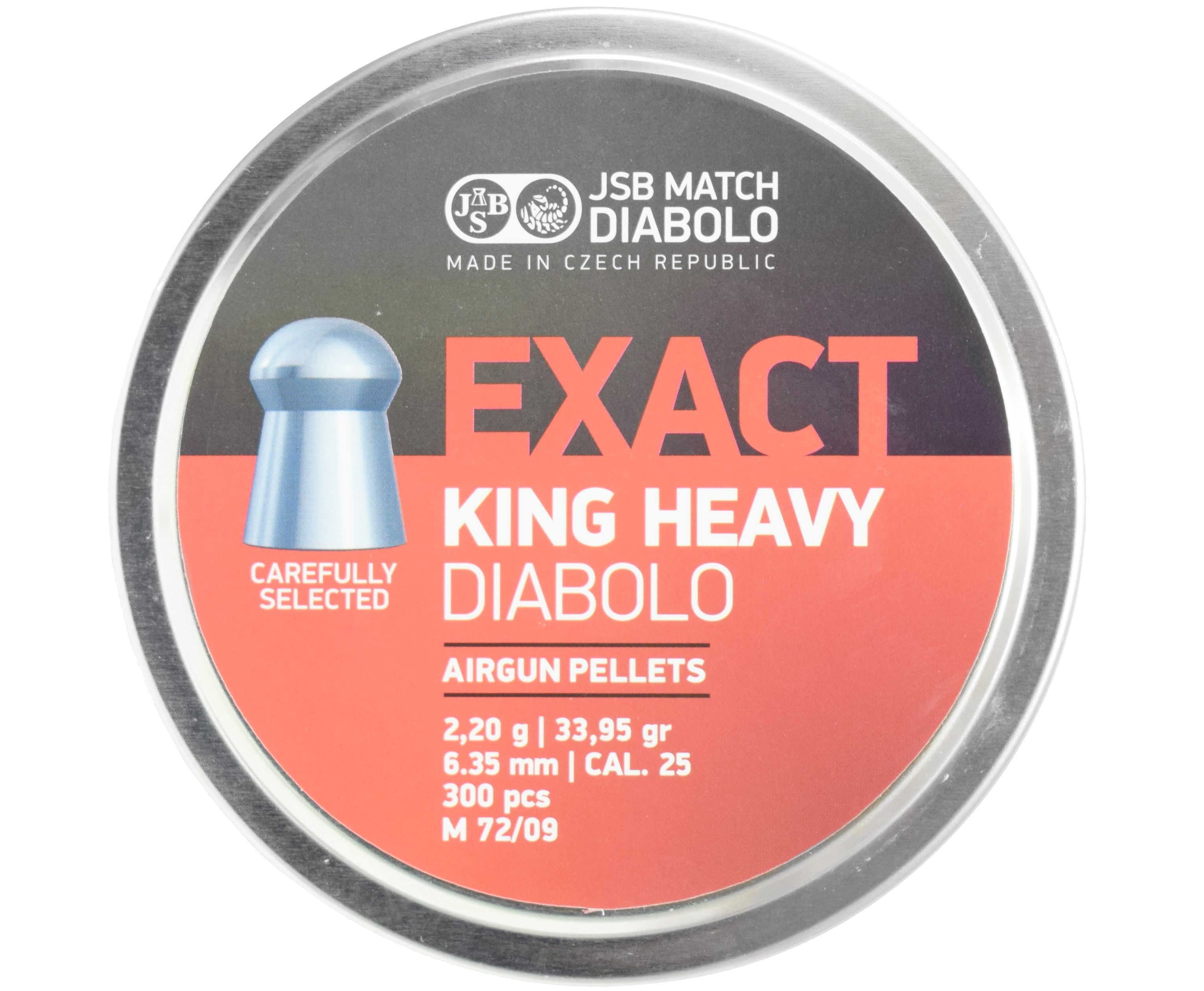 Пули пневматические JSB Exact King Heavy Diabolo 6.35 мм (300 шт, 2.2 г)