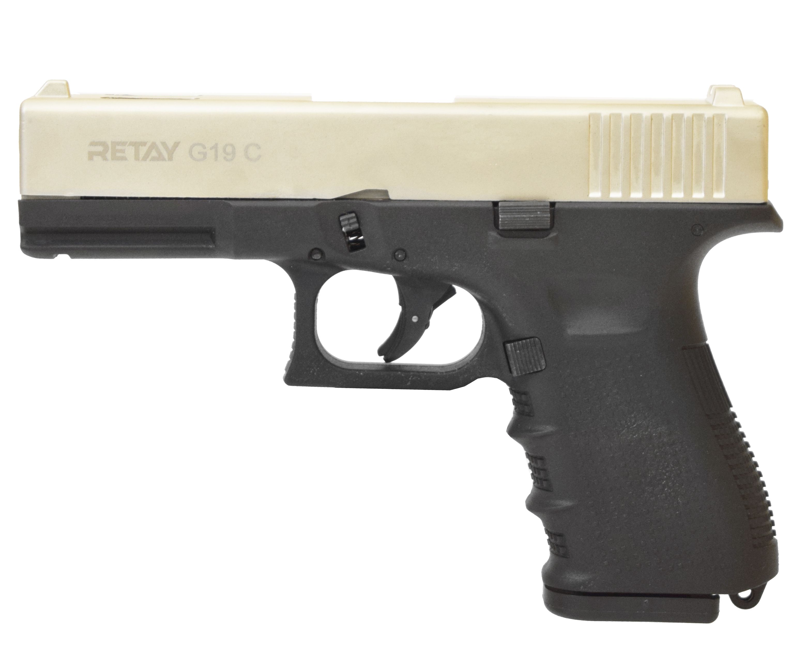 Охолощенный пистолет Retay Glock 19C (Сатин)