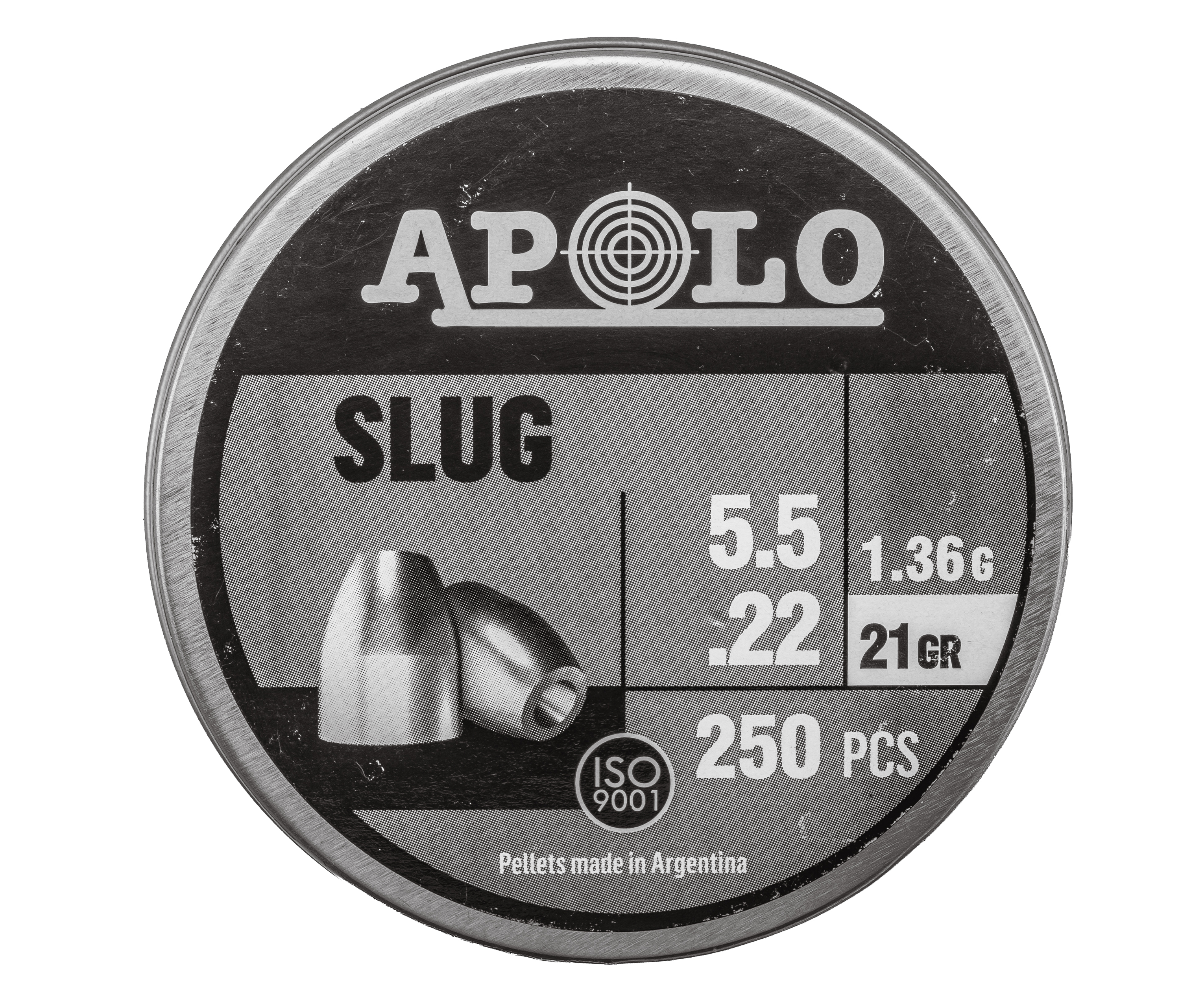 Пули пневматические Apolo Slug 5.5 мм (250 шт, 1.36 гр)