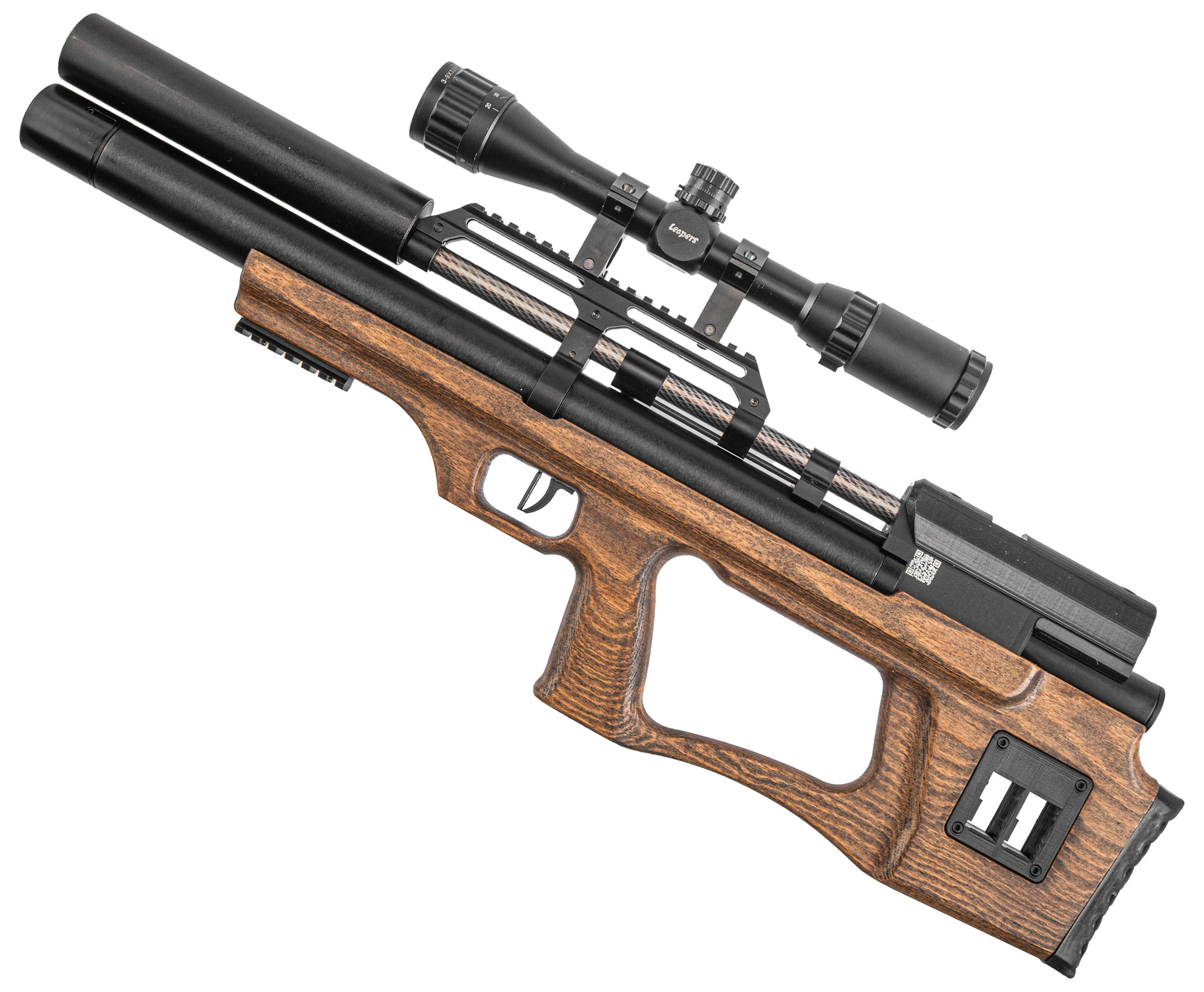 Пневматическая винтовка Krugergun Снайпер Буллпап 6.35 мм (420 мм, резервуар 430, прямоток, взвод передний, дерево)