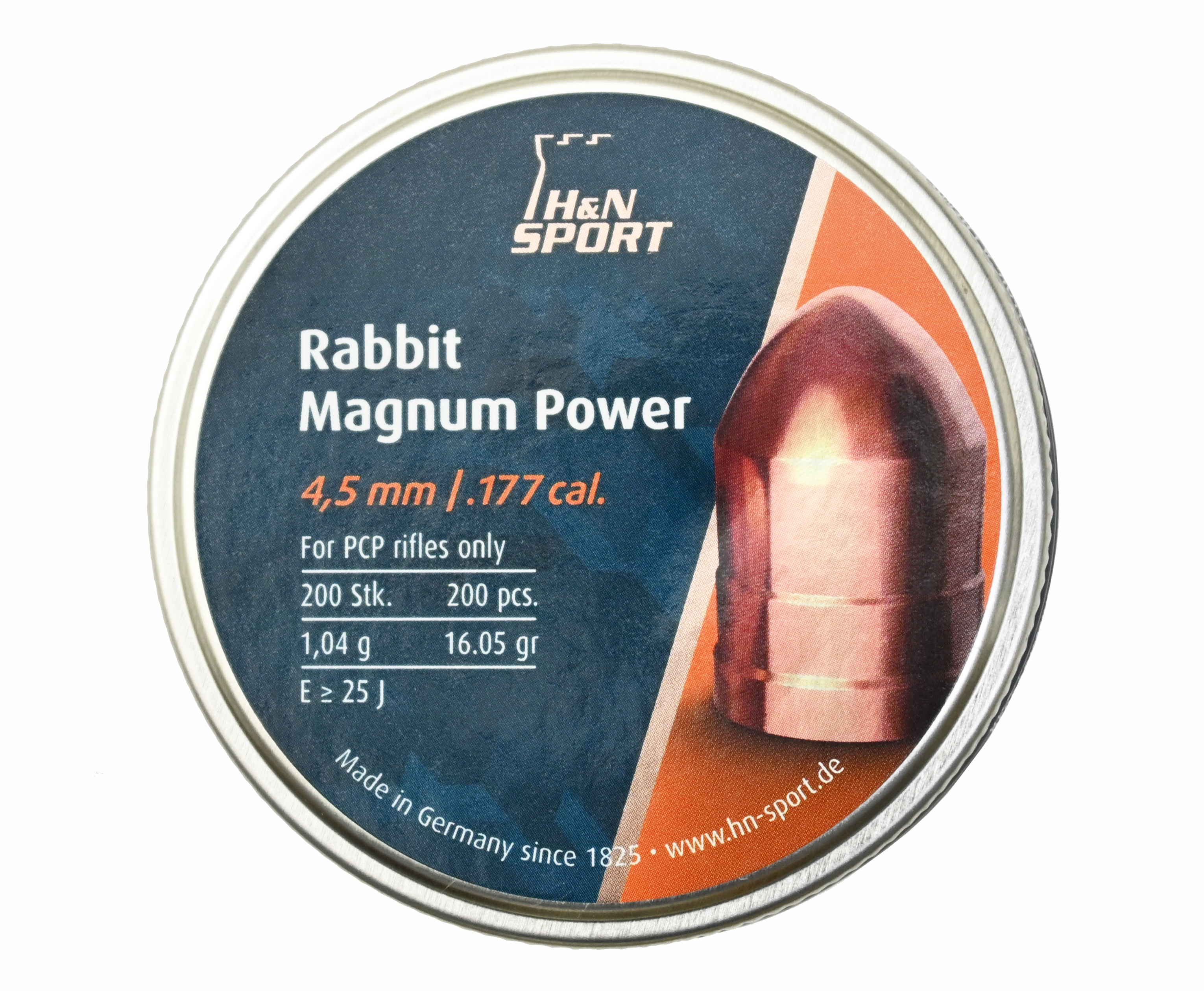 Пули пневматические H&N Rabbit Magnum Power 4.5 мм (200 шт, 1.04 г)